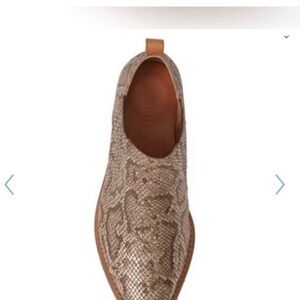 Kenneth Cole Gentle Souls Neptune Western Snakeskin Embossed Leather Booties